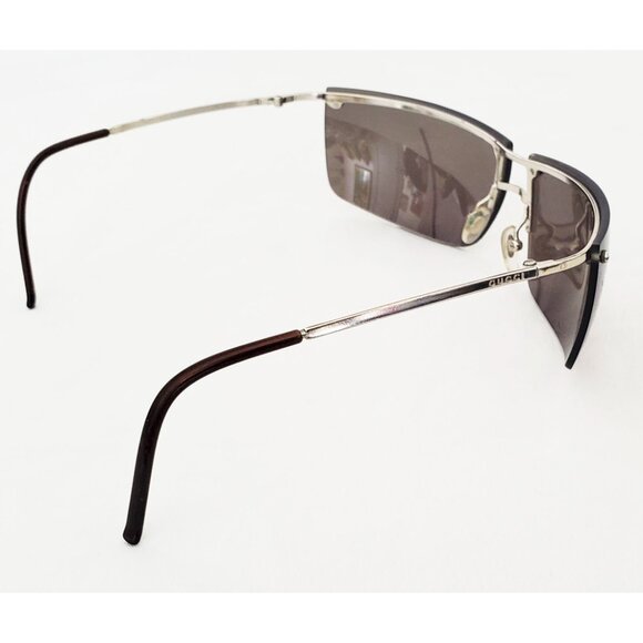 Gucci Womens GG 2653 S YB7 Vintage 90s Rectangle Semi Rimless Wrap Sunglasses - Picture 10 of 13